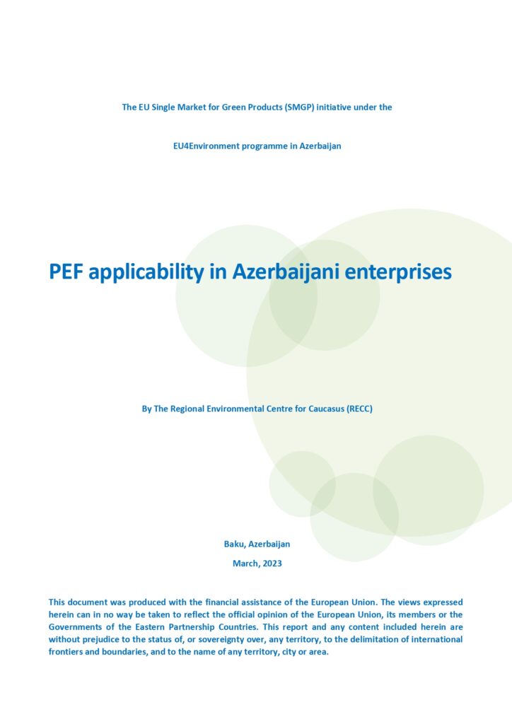 PEF applicability in Azerbaijani enterprises